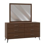 Barkman Furniture Bergen 6 Drawer Dresser with Bergen Mirror