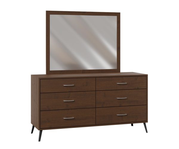 Barkman Furniture Bergen 6 Drawer Dresser with Bergen Mirror