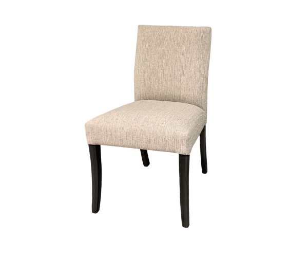Dana Side chair in brown maple with R1-31 Sunset fabric