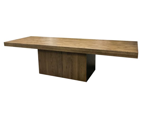 120"Wide Dining Table with Rectangular Wood Pedestal Base