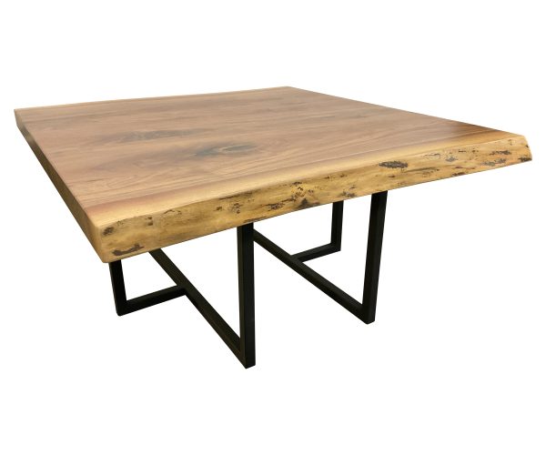 Custom Live edge coffee table with T base