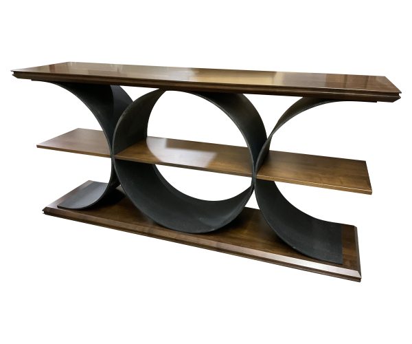 Custom Steel and Wood Console Table