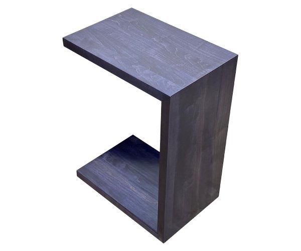 Custom C End Table in Indigo finish