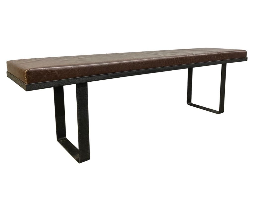Custom Leather & Metal Bench #8201 - Barkman Furniture