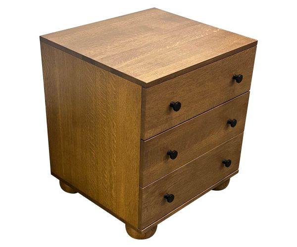 Custom 3 Drawer Nightstand in Quarter Sawn White Oak