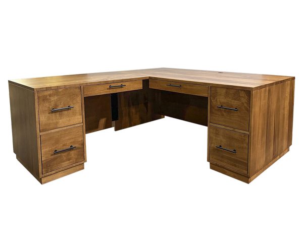 Custom Glendora Return desk in Brown Maple