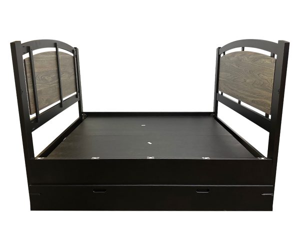 Custom Berkeley full bed with storage and fold-down side