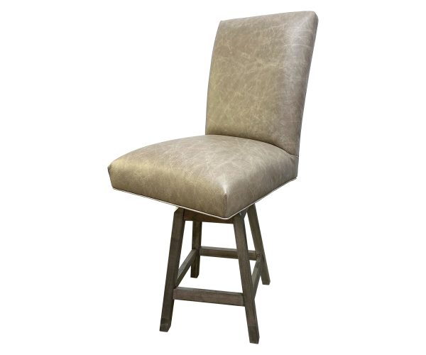 Alcott counter side chair in Leather with swivel