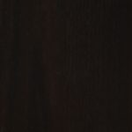 Dark close-up of a smooth, dark brown wood surface with subtle grain lines and a few faint scratches.